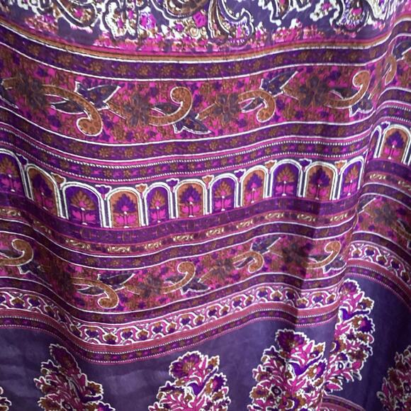 Perry Walker Collective Silk Blend Purple Pink Paisley Shift Maxi Dress 1 S - Picture 7 of 7